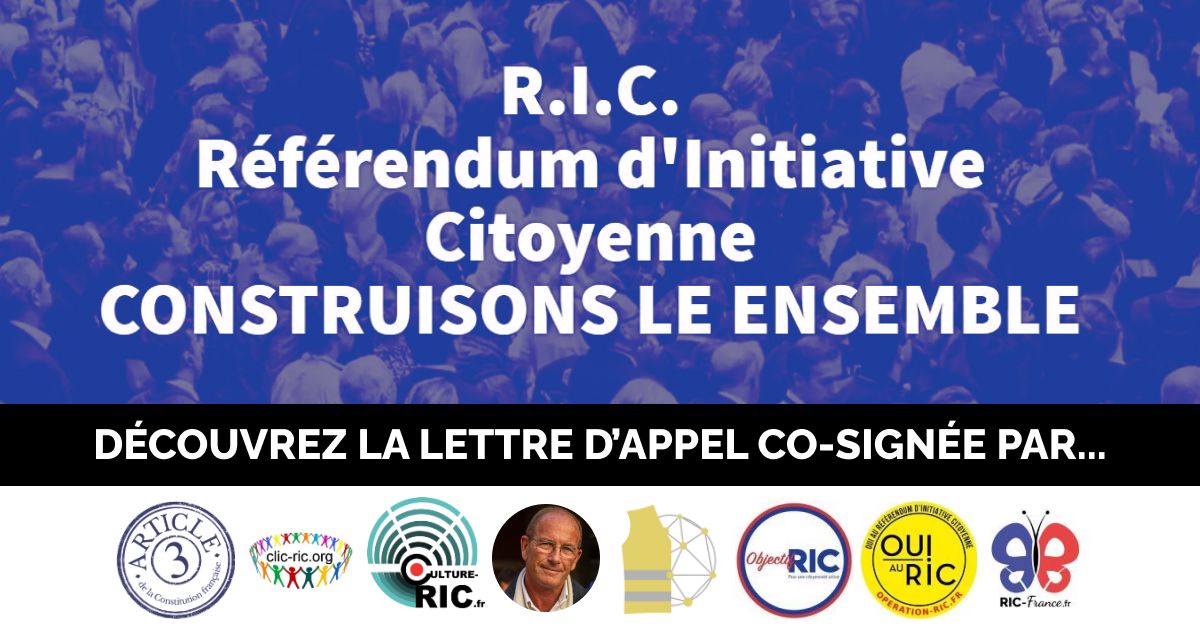 Lettre ouverte pour la co-construction du RIC