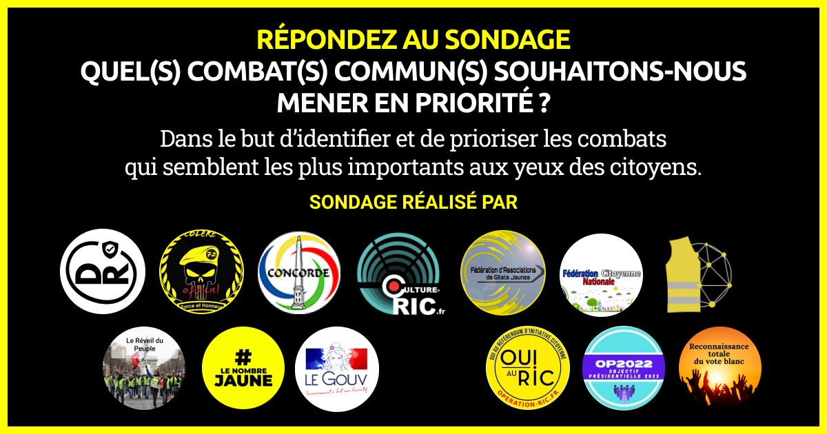 Sondage : Quel combat commun souhaitons-nous mener en priorité ?